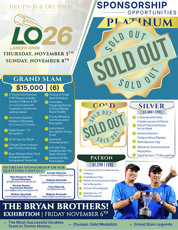 Laredo Open Sponsorships